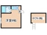 ペアパレス　志村 1Rの間取り