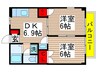 メゾンドボナール 2DKの間取り