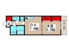 ＩＳＩＩビル 1DKの間取り