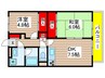 三井ファイン 2DKの間取り