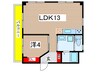 スカイレジデンス1号棟 1LDKの間取り