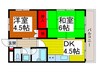 コ－ポ鈴蘭 2DKの間取り