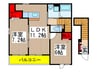 サンリットレジデンスⅡ 2LDKの間取り