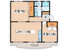 サンパレス林 2LDKの間取り