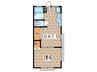 桜コ－ト 1DKの間取り