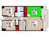 大新ヒルズ 3LDKの間取り