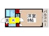 フラッグＫＫ 1Kの間取り