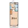 メゾンドサンティエ 1Kの間取り