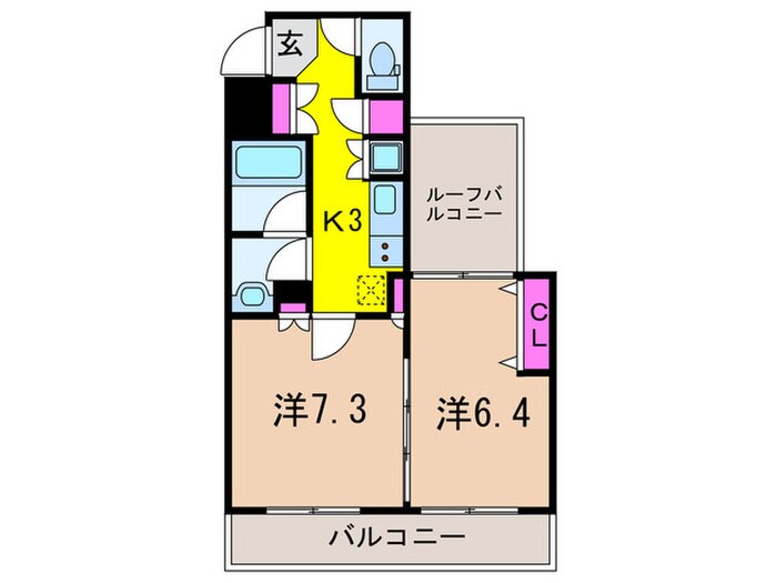 間取り図 グラントゥルース大山幸町(404)