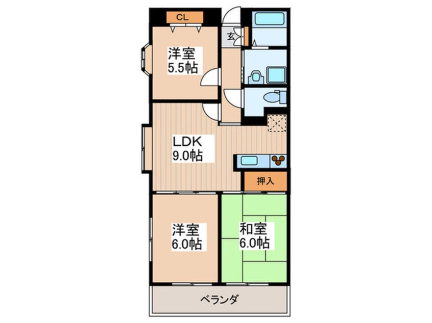 間取図 メインスティ関町
