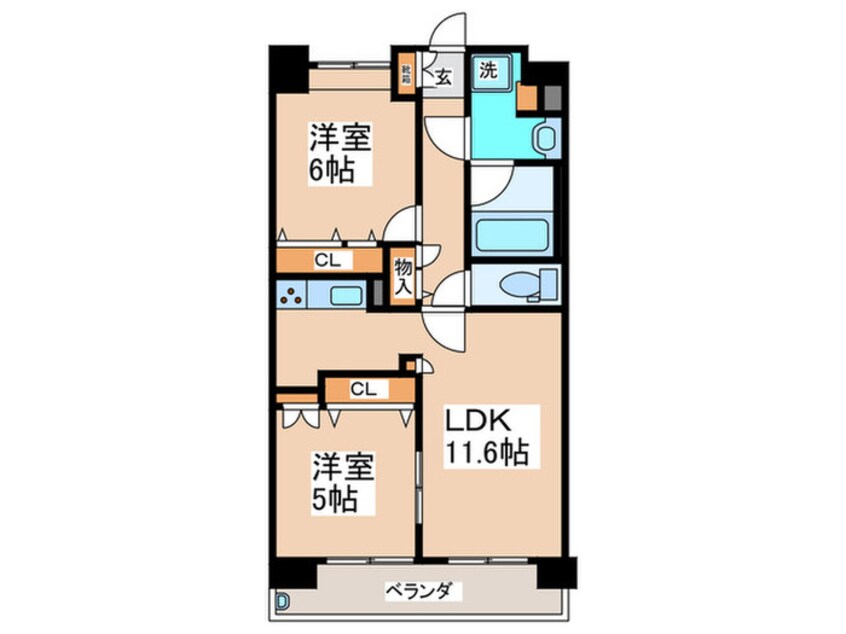 間取図 日神パレステージ武蔵関（505）