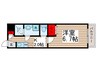 フォセット高砂 1Kの間取り