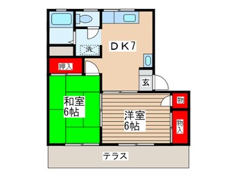 間取図 ｺｰﾎﾟ天野