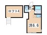 白楽ヘミングウェイ 1Rの間取り