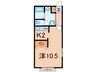 麻布ヴィラＫＹ 1Kの間取り