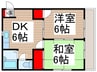繁栄ハイツ 2DKの間取り