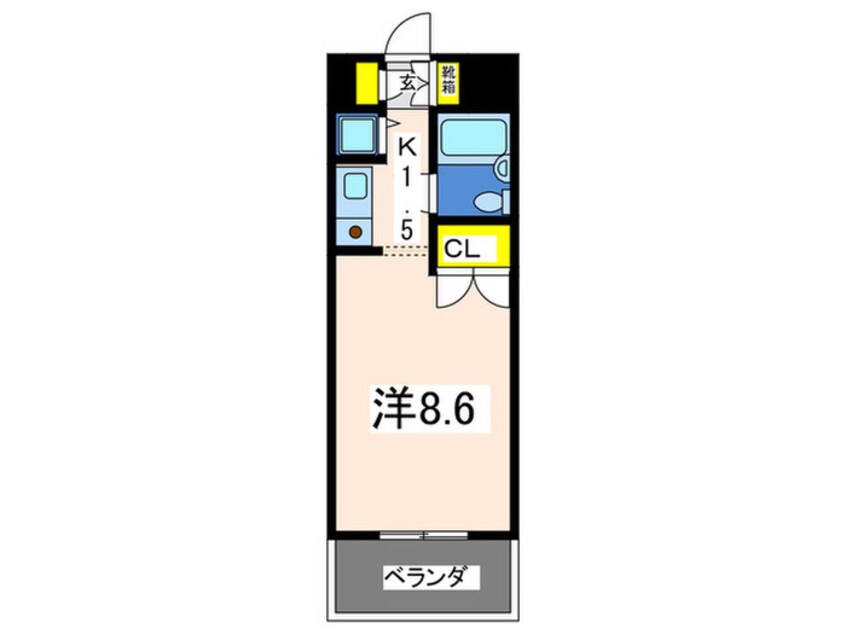 間取図 ﾊﾟ-ｸ･ﾉｳﾞｧ伊勢佐木長者町(906)