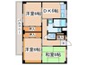 ビレッジハウス二宮1号棟 3DKの間取り