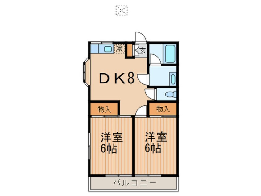 間取図 コ－ポ上用賀２