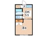 サンハウス相南 1DKの間取り
