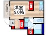メイプルソラーナ 1Rの間取り