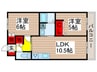 フラット4 2LDKの間取り