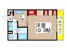 リブリ・オールパラン 1Kの間取り
