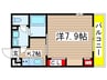 リブリ・オールパラン 1Kの間取り
