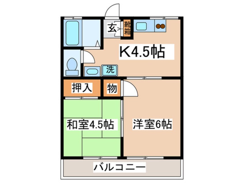 間取図 コーポ田園