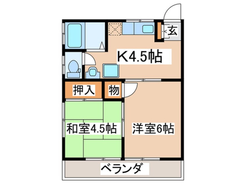 間取図 コーポ田園