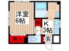中原ﾏﾝｼｮﾝ 1Kの間取り