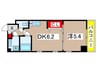 ＰｒｏｖｅｎｃｅＨｉｌｌｓ新宿 1DKの間取り