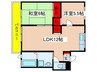 パーシモンⅠ 2LDKの間取り