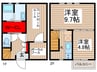 葛飾区高砂３丁目ﾃﾗｽﾊｳｽ　 2Kの間取り
