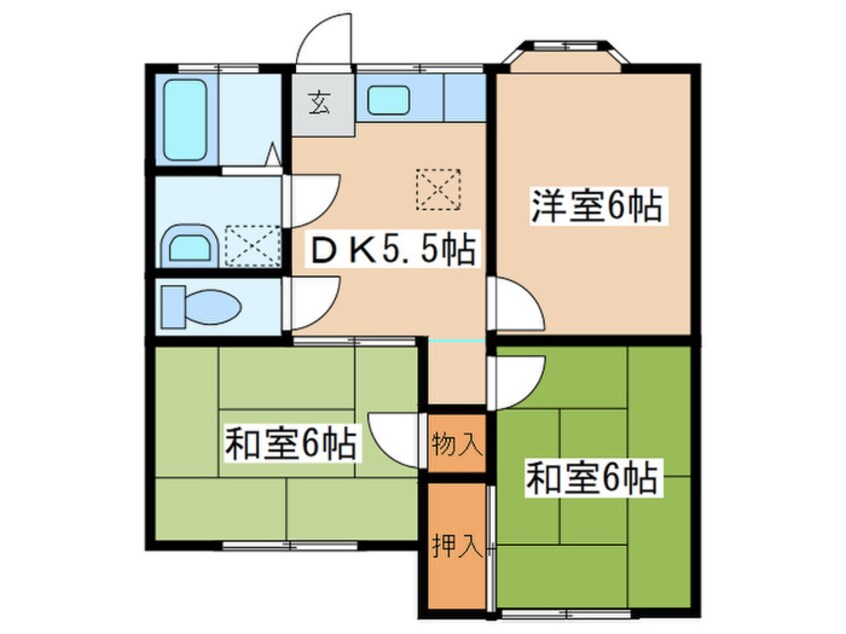 間取図 パレス桐山