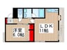 ドルチェオクミ 1LDKの間取り
