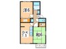 コ－ポ原 2DKの間取り