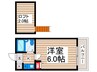ローズアパートＲ４１ 1Kの間取り