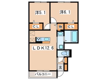 間取図 メゾンドプリュネB