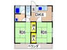 陽輝荘 2DKの間取り