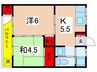 寺台ハイツ 2Kの間取り