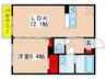 クレ－ル 1LDKの間取り
