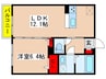 クレ－ル 1LDKの間取り