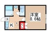 ＣＲＥＡ流山 1Kの間取り