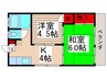 上山コ－ポ 2Kの間取り