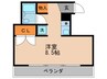 第２大沢ビル 1Rの間取り