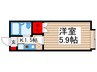 グリ－ンガ－デンＩＹＯ 1Kの間取り