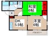 サンライフＡ 2DKの間取り