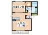 ドエルEBINA 1LDKの間取り