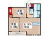 ルピナス 2LDKの間取り